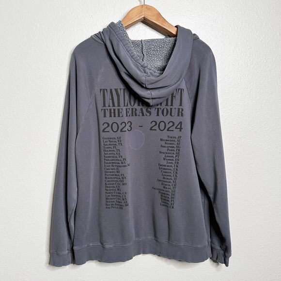 Taylor Swift Official The Eras Tour Merch 2023-2024 Hoodie Size Medium Distress - Picture 7 of 11